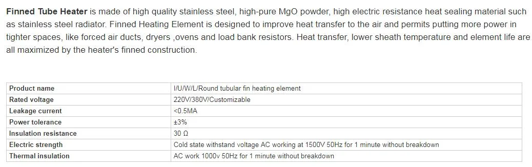 Oven Fin Finned Electric Industrial Cartridge Tube Wax Resistance Rod Pencil Tubular Element Stainless Steel Infrared Immersion Heater