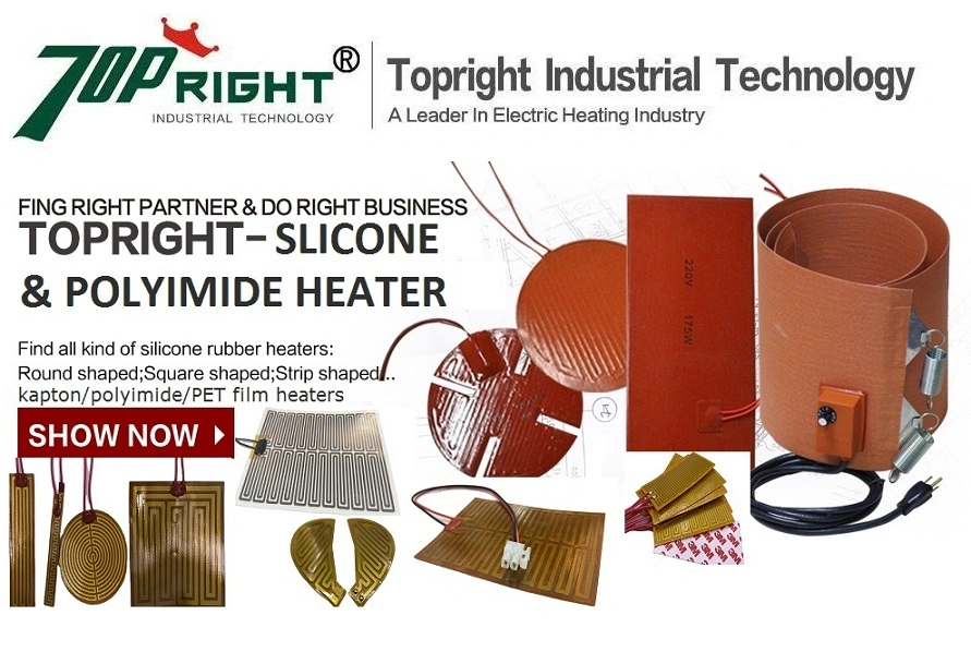 Custom Designed Flexible Silicone Rubber Heater Heating/Thermal Mat/Pad/Blanket/Element