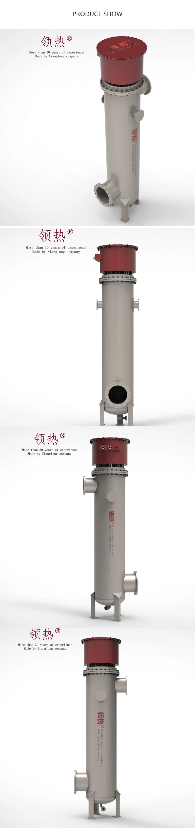 High Efficiency Flanged Fluid Pipeline Flange Tubular Immersion Circulation Regeneration Gas Heater for Industrial