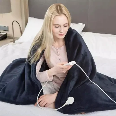 Coperte elettriche portatili sicure, telecomandate, lavabili in lavatrice per l'inverno