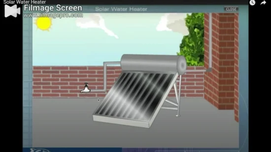 Scaldacqua solare a pannello piatto aperto con collettore di accumulo diretto dell'acqua calda